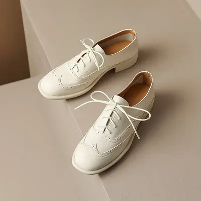 CHIKO Justiniana Square Toe Block Heels Oxfords Shoes