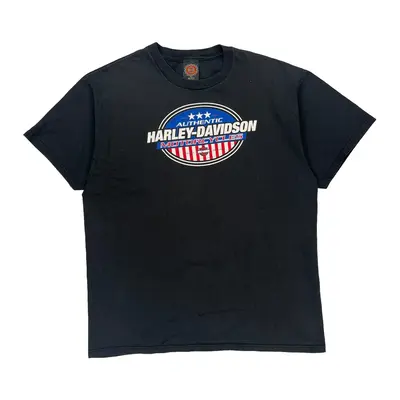 Made In Usa Harley Davidson T-Shirt - XL Black Cotton