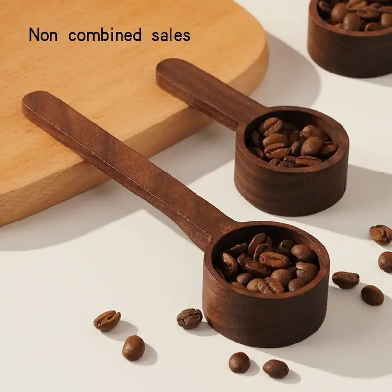 Wooden Coffee Scoop With Handle, 1 Count Natural Mini Coffee Scoop, Coffee Making Tools