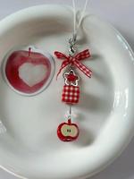 Cute Apple Design Keychain, Bow & Flower Decor Keychain for Car Key & Phone for Women & Girls, Fashion Y2k Accessories for Ba...