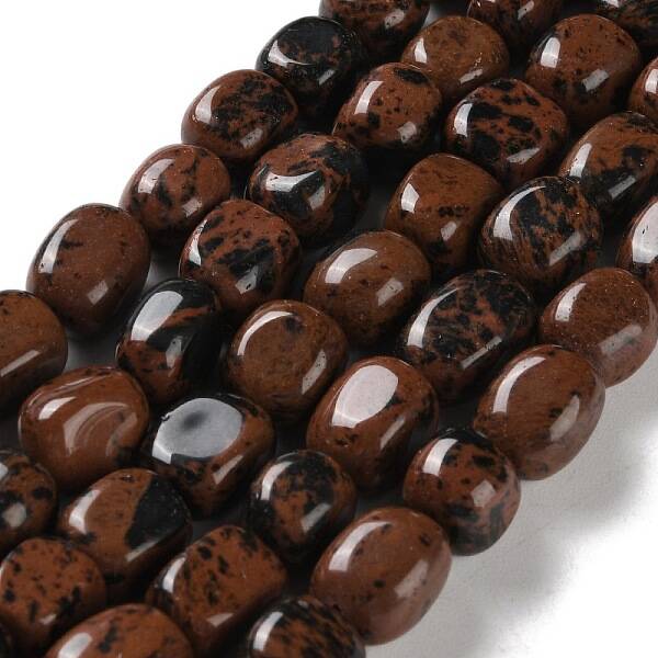 Natural Mahogany Obsidian Beads Strands