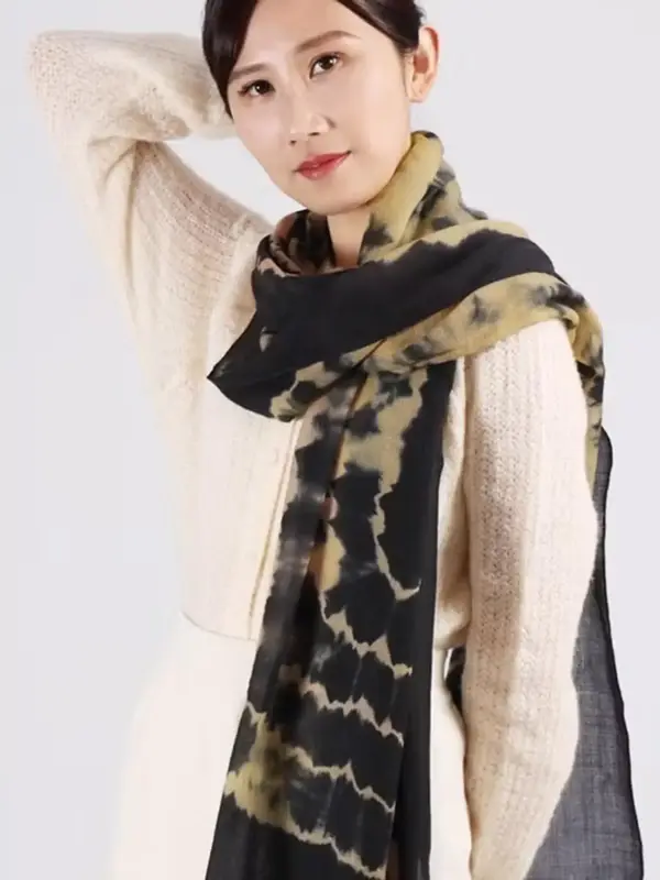 Women's Tie Dye Print Khimar, Fashionable Long Scarf for Daily Wear, Casual Versatile Hijab for Women