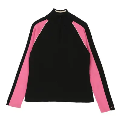 Tommy Hilfiger 1/4 Zip - Large Black Cotton