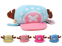 Chopper Hat One Piece Anime Tony Tony Chopper Cosplay Plush Cap Manga Reindeer Costume Monkey D. Luffy Straw hat Pirates Grea...