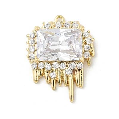 Brass Micro Pave Cubic Zirconia Pendants