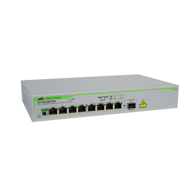 Allied Telesis AT-FS708/POE-20 | FS700 Series 8 x Ports 10/100Base-TX PoE Rack-mountable Layer 2 Unmanaged Fast Ethernet Netw...