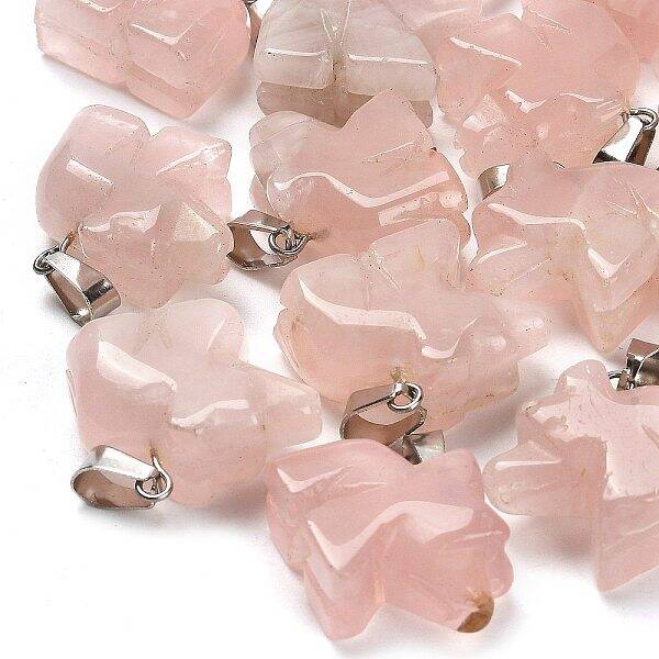 Natural Rose Quartz Pendants