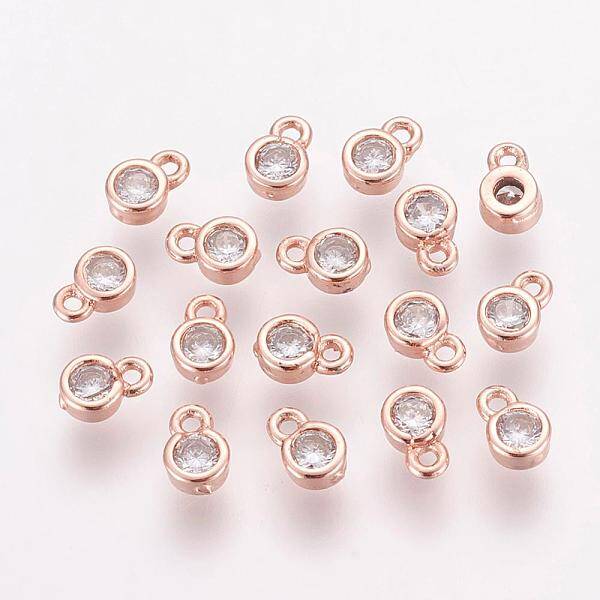 Brass Cubic Zirconia Charms