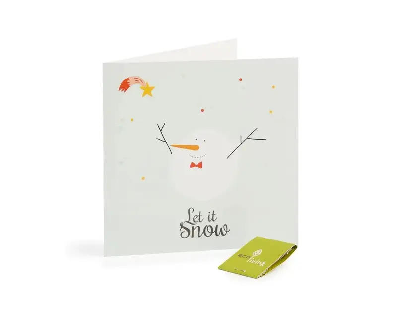 Recycled Christmas Cards - Cute Animal Cards (FSC 100%) | Style: Snowman