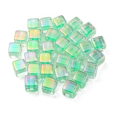 UV Plating Transparent Acrylic European Beads