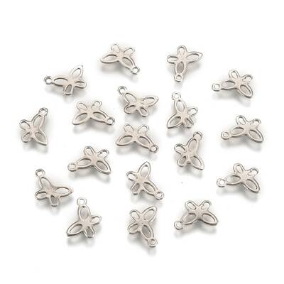 Tarnish Resistant 304 Stainless Steel Insect Charm Butterfly Pendants