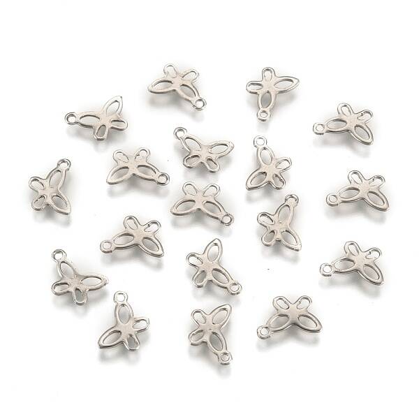 Tarnish Resistant 304 Stainless Steel Insect Charm Butterfly Pendants