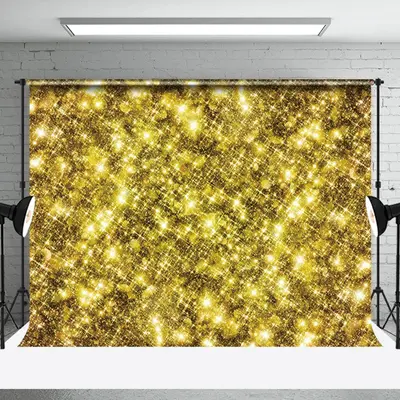 Bright Gold Black Sparkle Bokeh Photography Backdrop - Aperturee