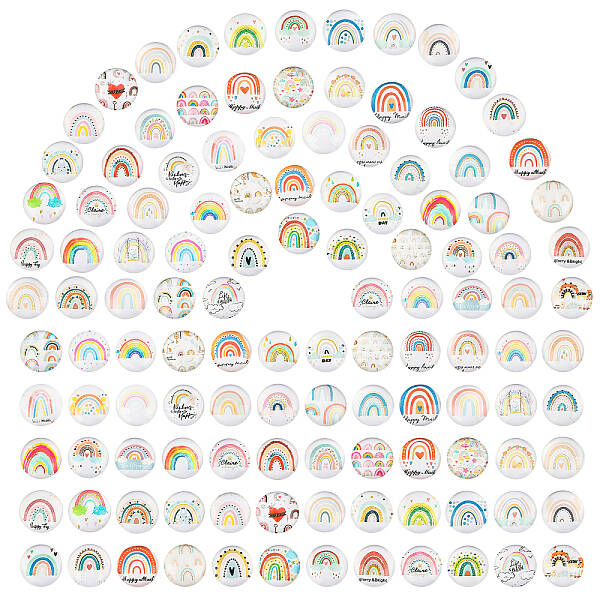 120Pcs Glass Cabochons