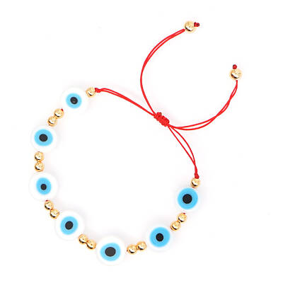 Evil Eye Handmade Lampwork Braided Bead Bracelets for Women