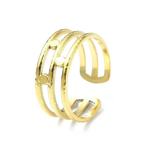 Ion Plating(IP) 304 Stainless Steel Open Cuff Ring