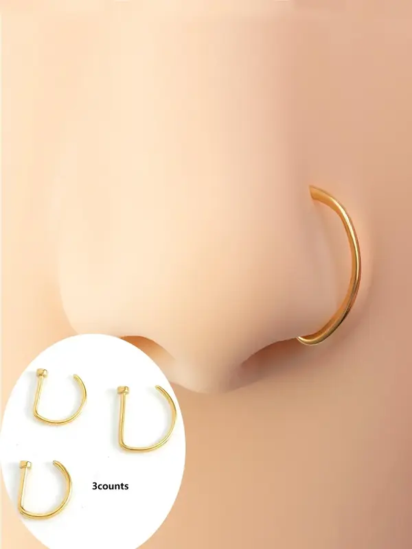 Punk Style Nose Ring, Non-piercing Nose Ring, Fashionable Body Jewelry, Elegant All-match Fashion Accessories, Exquisite Jewe...