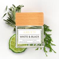 ARLYN White & Black Men's Eau De Parfum Bergamot Sage Cedar 1.7oz Eco-Conscious Vegan Cruelty-Free Long Lasting Fragrance