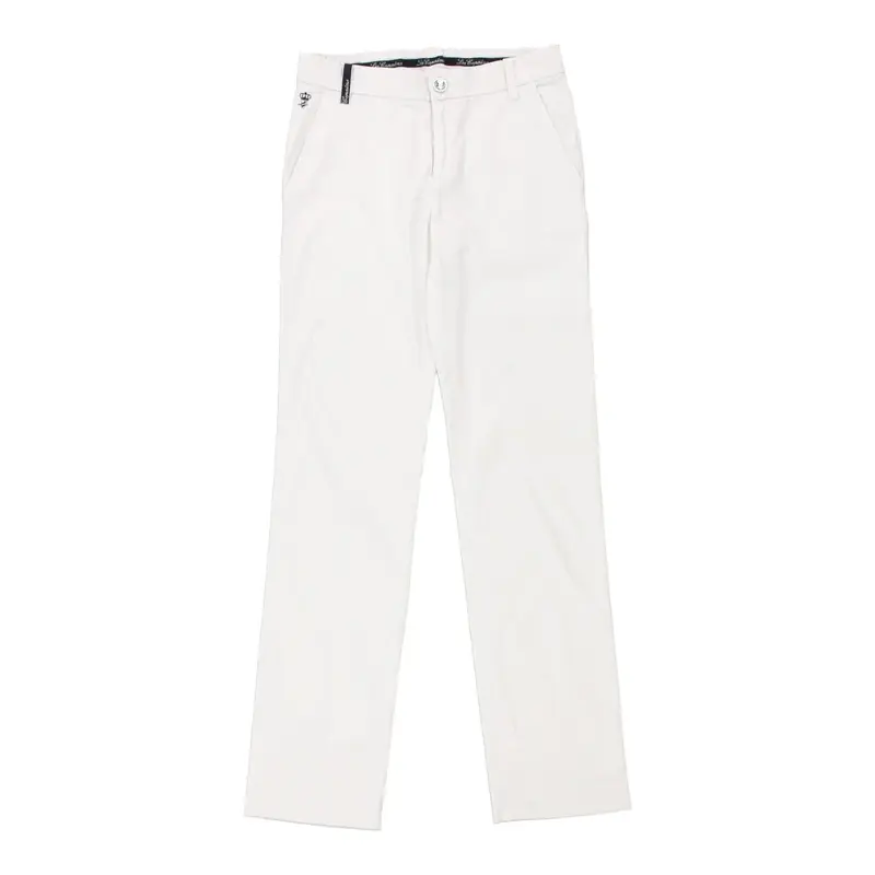 Les Copains Trousers - 28W UK 6 White Cotton