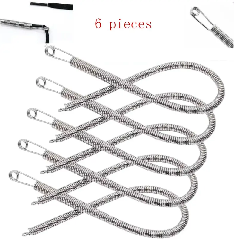 Spring Drawstring Needle Threader Set - 6 pcs Replacement with Easy Tool for Hoodies 20  gauge