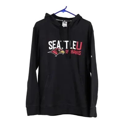 Settle U RedHawks Adidas College Hoodie - Medium Black Cotton Blend