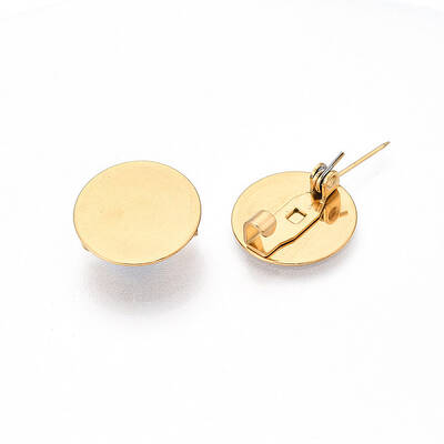 PVD Vacuum Plating 304 Stainless Steel Brooch Cabochon Settings