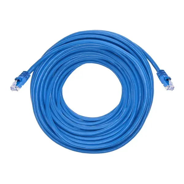 2119 Monoprice Cat6 Ethernet Patch Cable Snagless RJ45 Stranded 550MHz UTP Pure Bare Copper Wire 24AWG 100ft Blue