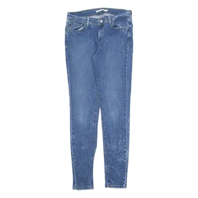 LEVI'S 710 Womens Jeans Blue Slim Skinny Acid Wash W29 L32