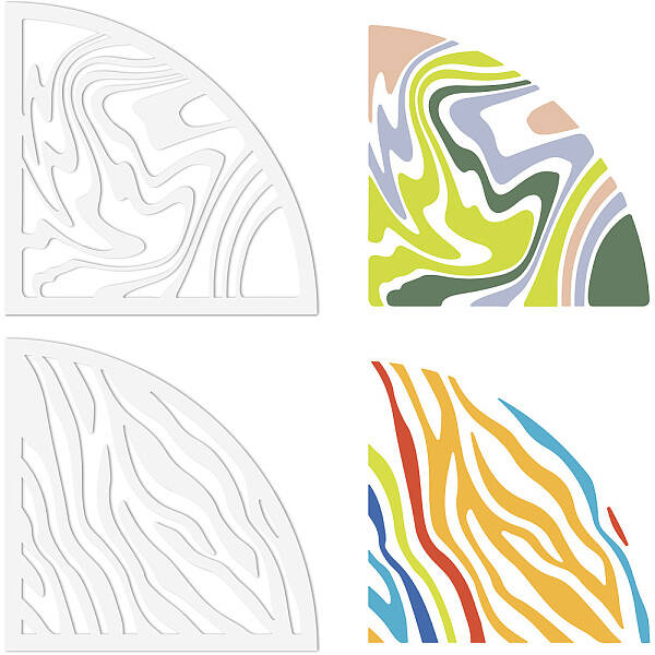 Acrylic Tie Dye Stencils Reusable Art Painting Template