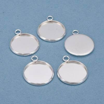 304 Stainless Steel Pendant Cabochon Settings