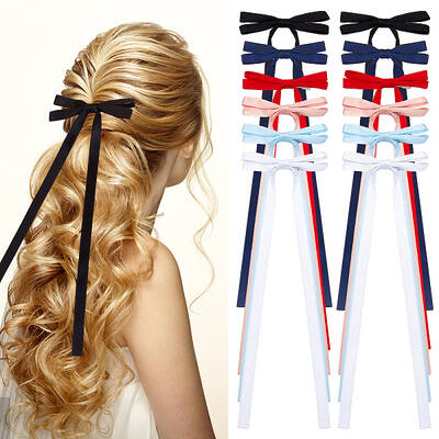 Big Bowknot Polyester Alligator Hair Clips