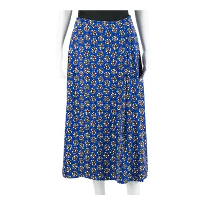 BODEN Knee Length Straight Skirt Blue Viscose Spotted Womens UK 8