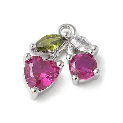Brass Micro Pave Cubic Zirconia Pendants