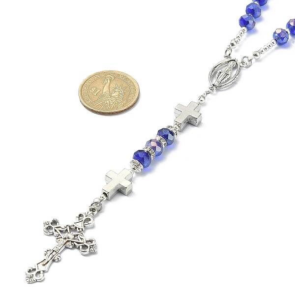 Glass Rosary Bead Necklaces