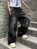 Men's Pocket Design Jeans, Loose Casual Comfy Street Style Denim Trousers for Daily Wear, Fashion Men's Bottoms for All Seaso...