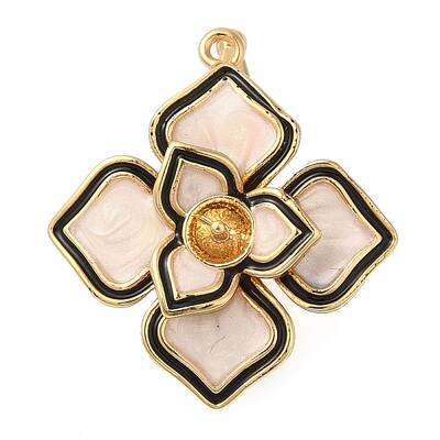Brass with Enamel Fold Over Clasps