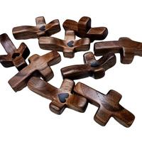 Wooden Cross Set, 10pcs/set Mini Cross Ornament, Religious Decoration for Home Decor, Perfect Encouragement Gift for Boys and...