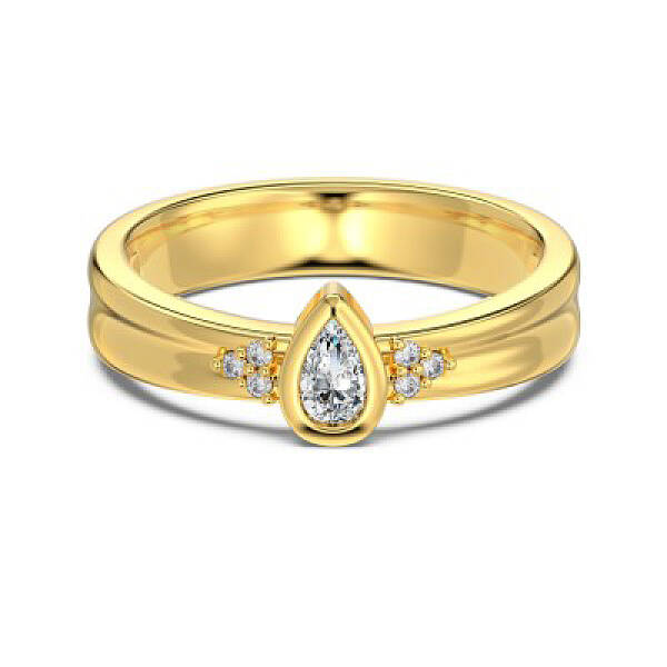 925 Sterling Silver Micro Pave Cubic Zirconia Finger Rings for Women