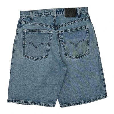 Silver Tab Levis Baggy Denim Shorts - 34W 10L Light Wash Cotton