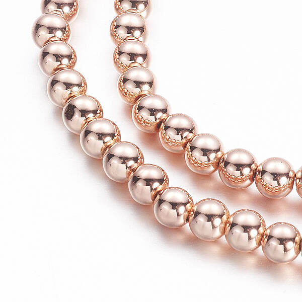 Electroplate Non-magnetic Synthetic Hematite Beads Strands