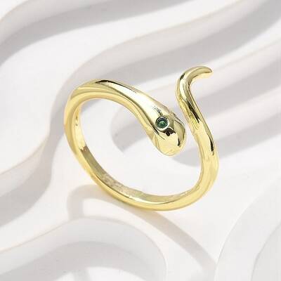 Brass Micro Pave Cubic Zirconia Cuff Rings for Women