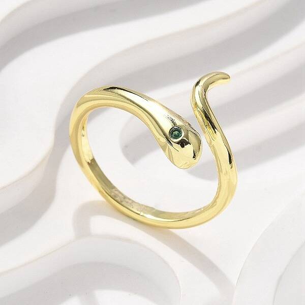 Brass Micro Pave Cubic Zirconia Cuff Rings for Women