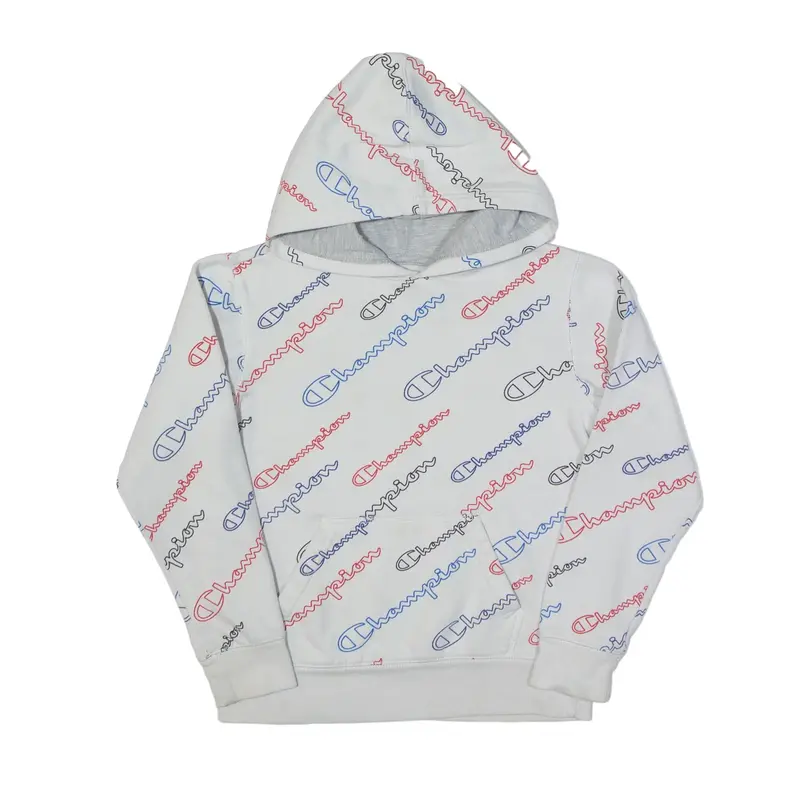 CHAMPION Hoodie White Pullover Boys M