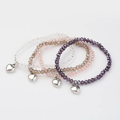 Glass Beads Stretch Bracelets