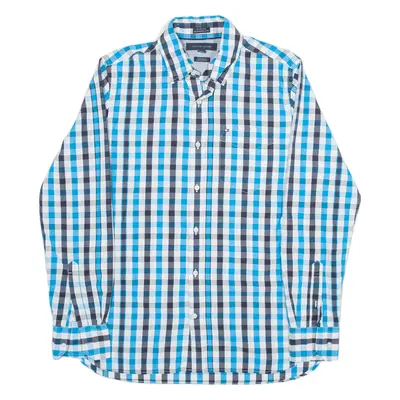 TOMMY HILFIGER Shirt Blue Check Long Sleeve Mens S