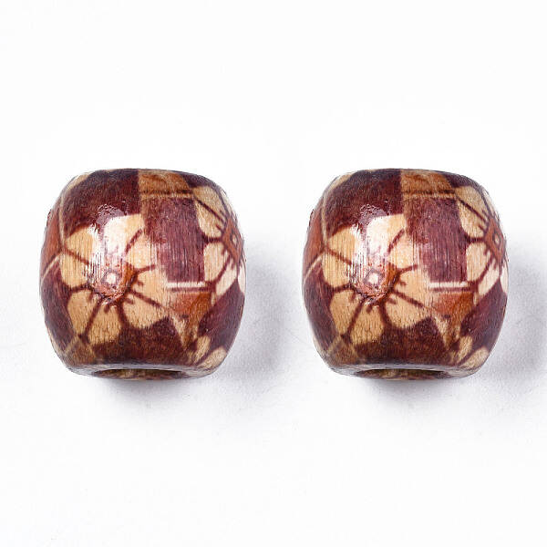 Printed Natural Wood Beads