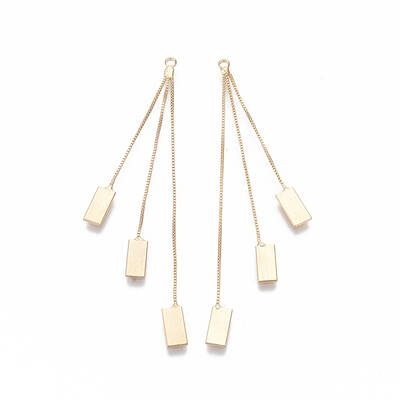 Brass Box Chains Tassel Big Pendants