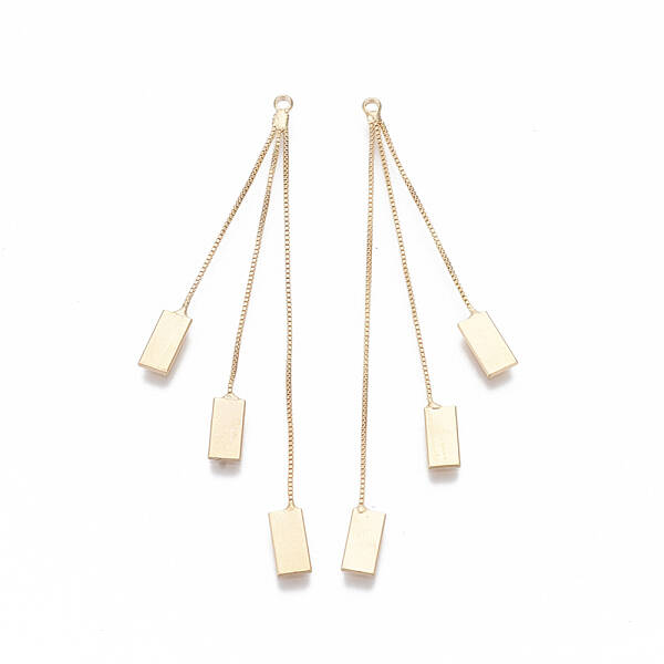 Brass Box Chains Tassel Big Pendants