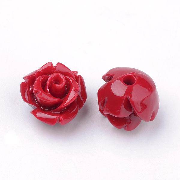 Dyed Synthetic Coral Beads