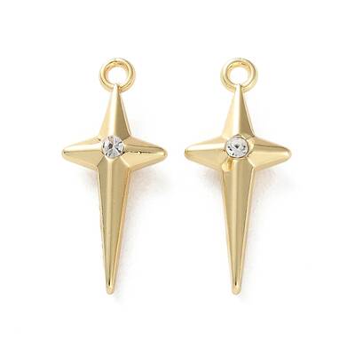 Rack Plating Alloy Rhinestoneand Pendants